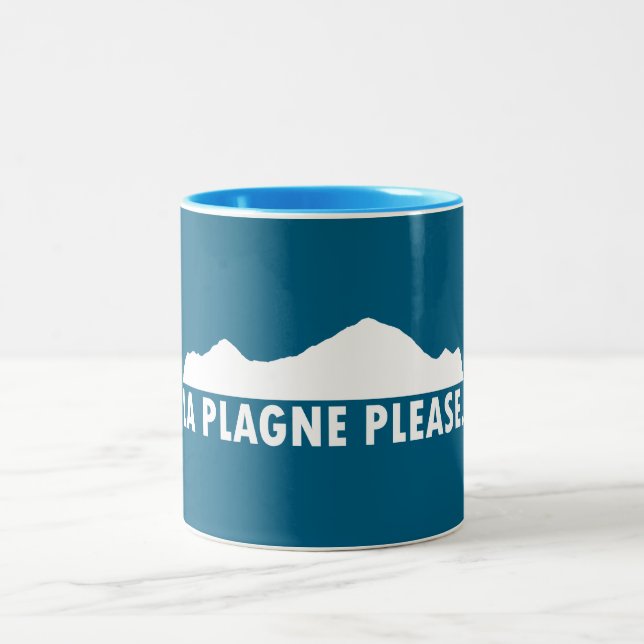 La Plagne Frankrike Vänligen Två-Tonad Mugg (Center)
