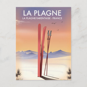 La Plagne, La Plagne-Tarentaise, Frankrike skidpos Vykort