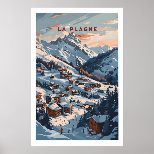 La Plagne skidaffisch 1 Poster (Framsidan)