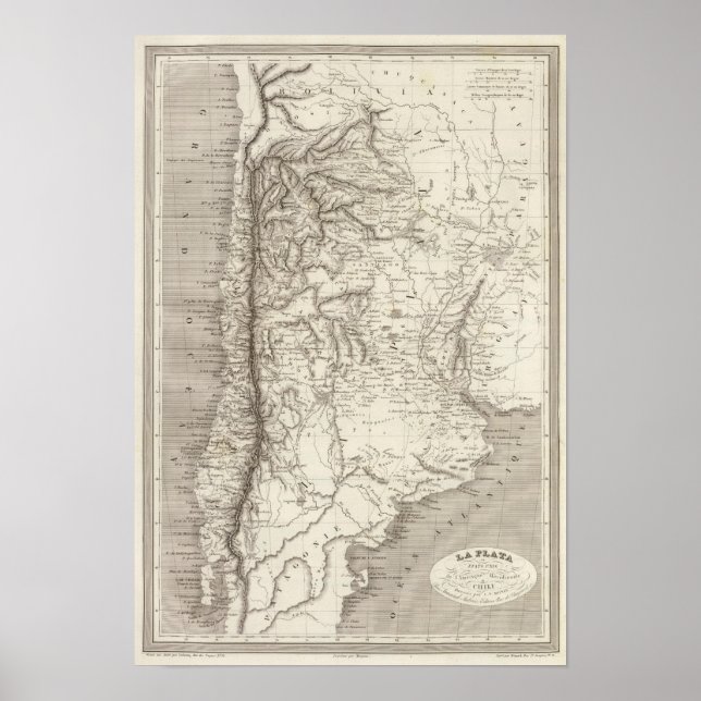 La Plata och Chile Poster (Framsidan)