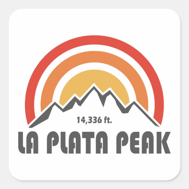 La Plata-toppen Fyrkantigt Klistermärke (Framsida)