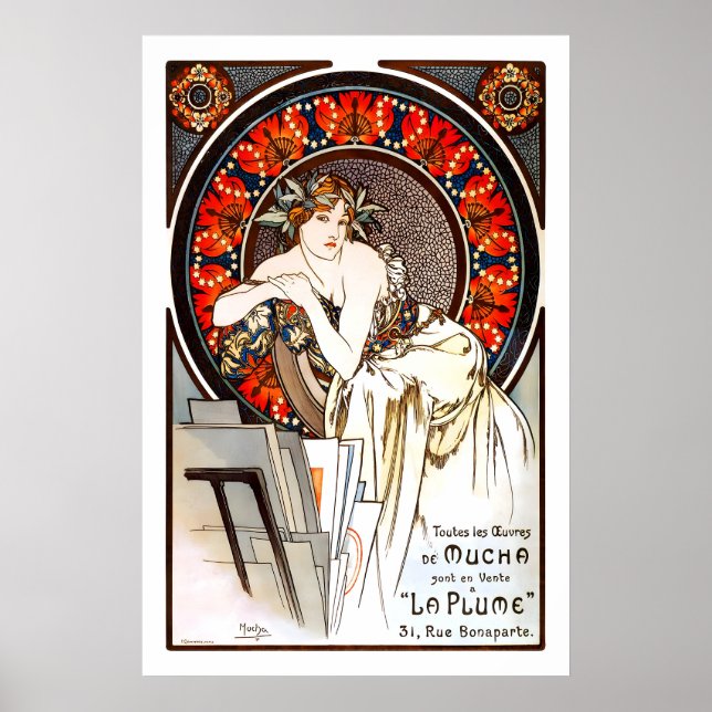 La Plume 1896 Annons POSTER TRYCK Tidskrift Paris (Framsidan)