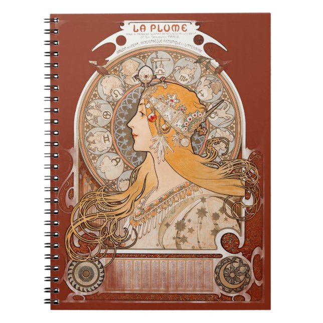 La Plume Zodiac – Celestial Astrologitidskrift Anteckningsbok (Framsidan)