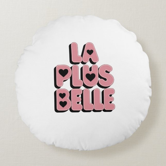 la plus belle coussin rond rund kudde (Framsidan)