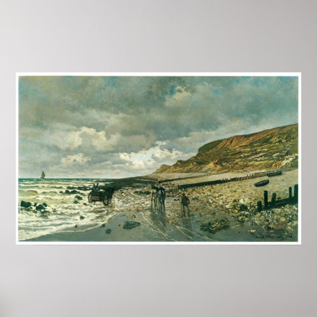 La Pointe de La Heve, 1865 Claude Monet Poster (Framsidan)