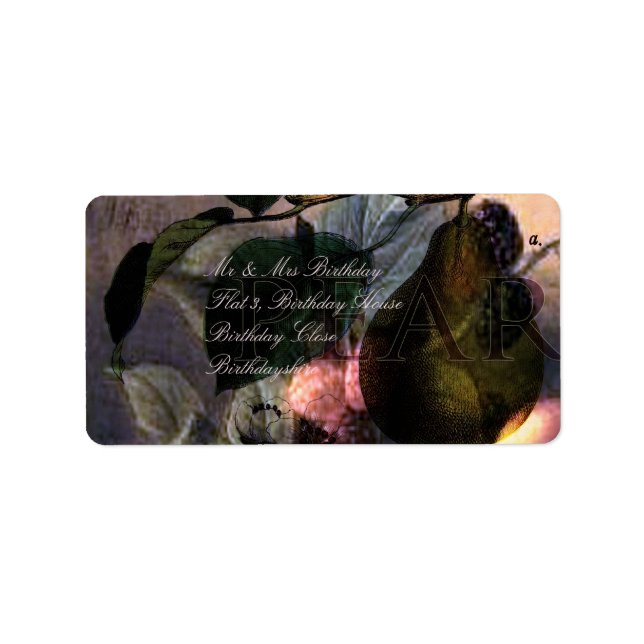 La Poire #2 Adressetikett (Framsidan)