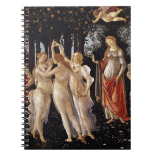 La Primavera (Vår) av Sandro Botticelli Anteckningsbok Med Spiral