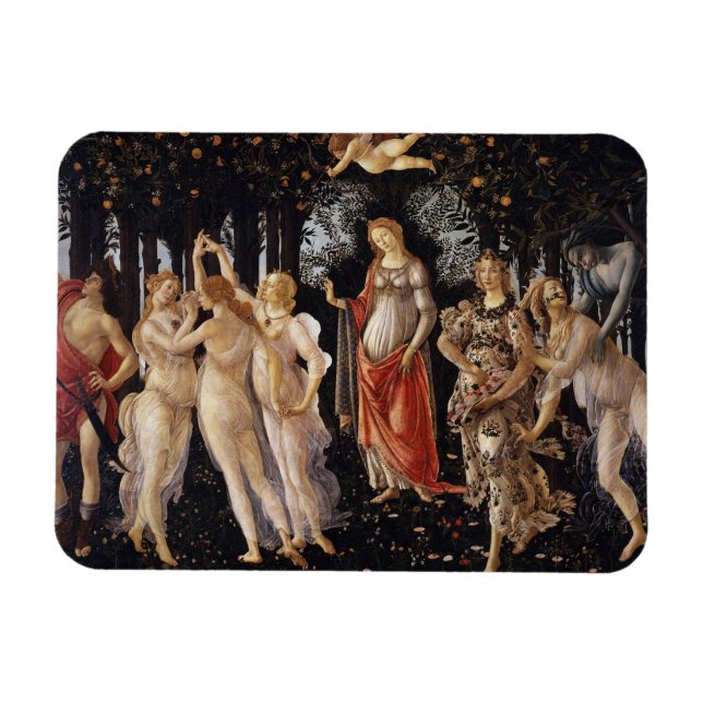 La Primavera (Vår) av Sandro Botticelli Magnet (Horisontell)