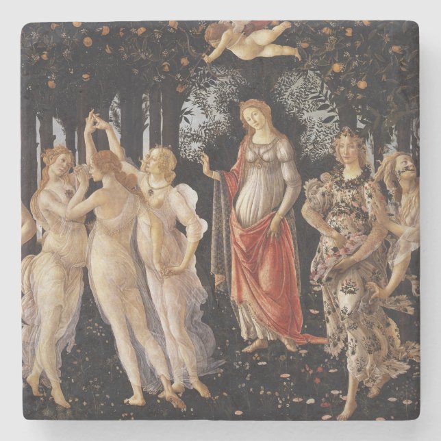 La Primavera (Vår) av Sandro Botticelli Stenunderlägg (Framsidan)