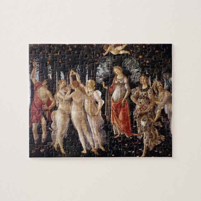 La Primavera (vår) vid Sandro Botticelli Pussel (Horisontell)