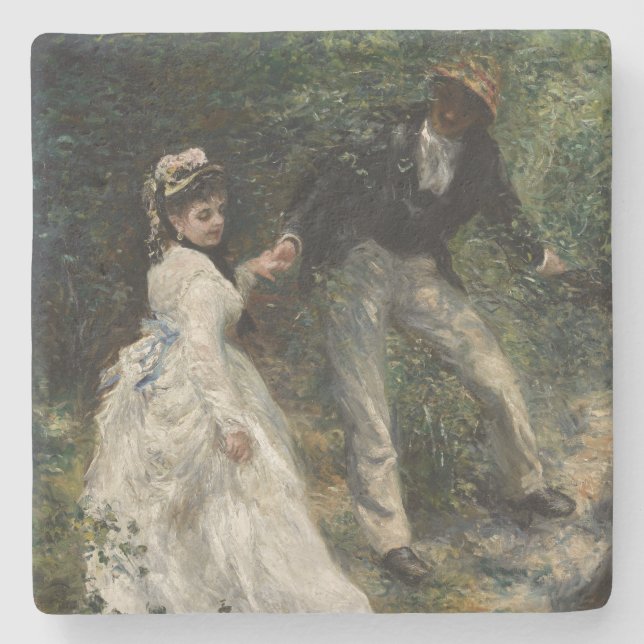 La Promenade Renoir Impressionism Painting Art Stenunderlägg (Framsidan)