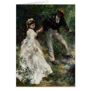 La Promenade Renoir Impressionist Painting Art Hälsningskort
