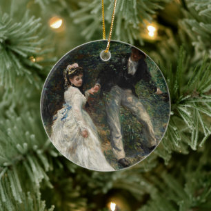 La Promenade Renoir Impressionist Painting Art Julgransprydnad Keramik