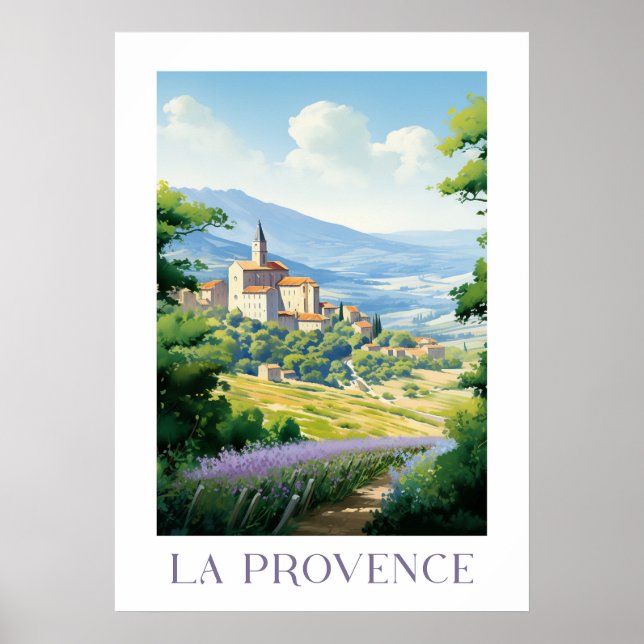 La provence - France - illustration Poster (Framsidan)