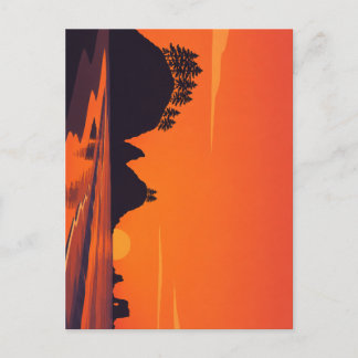 La Push Washington Solnedgång Minimalistisk Kust Vykort