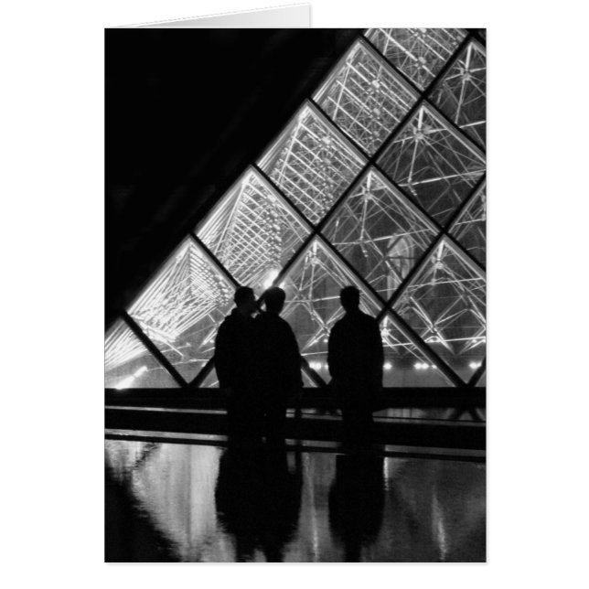 la pyramid à nuit hälsningskort (Framsidan)