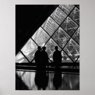 la pyramid in b+w poster