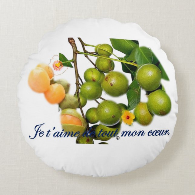 La quenette  rund kudde (Framsidan)