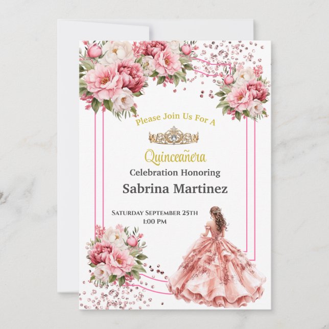 La Quinceanera-inbjudan Inbjudningar (Framsida)