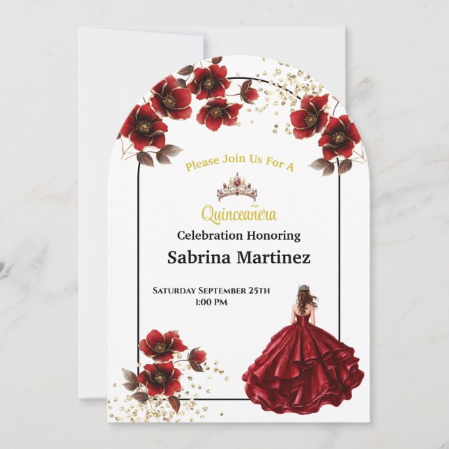 La Quinceanera-inbjudan Inbjudningar (Framsida)