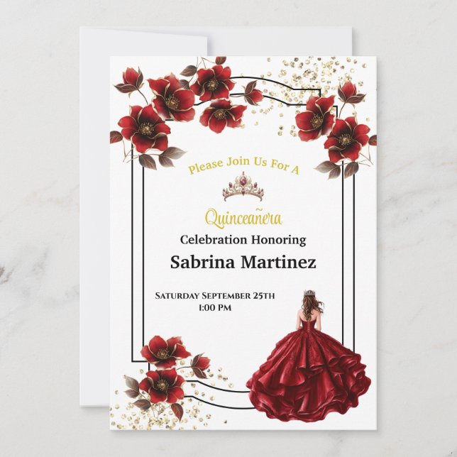 La Quinceanera-inbjudan Inbjudningar (Framsida)