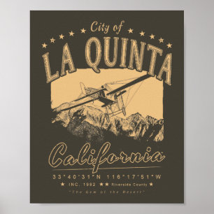 LA QUINTA CALIFORNIA VINTAGE - SANTA ROSA MOUNTAIN POSTER