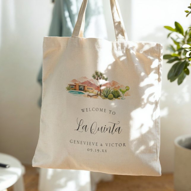 La Quinta Desert Wedding Welcome Tote Bag Tygkasse (Skapare uppladdad)