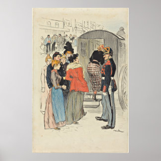 La Rafle-1893 av Theophile Alexandre Steinlen Poster