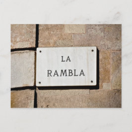 La Rambla Barcelona Spain-vykort Vykort