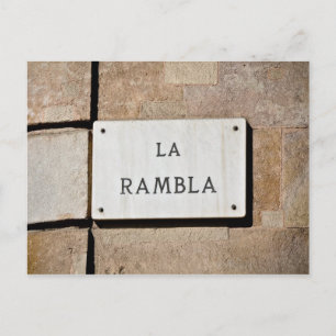 La Rambla Barcelona Spain-vykort Vykort