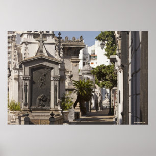 La Recoleta Cemetery i Buenos Aires Poster
