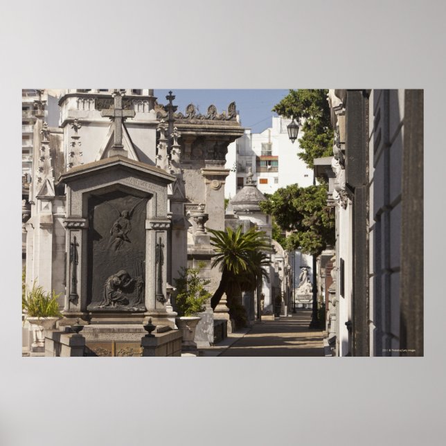La Recoleta Cemetery i Buenos Aires Poster (Framsidan)