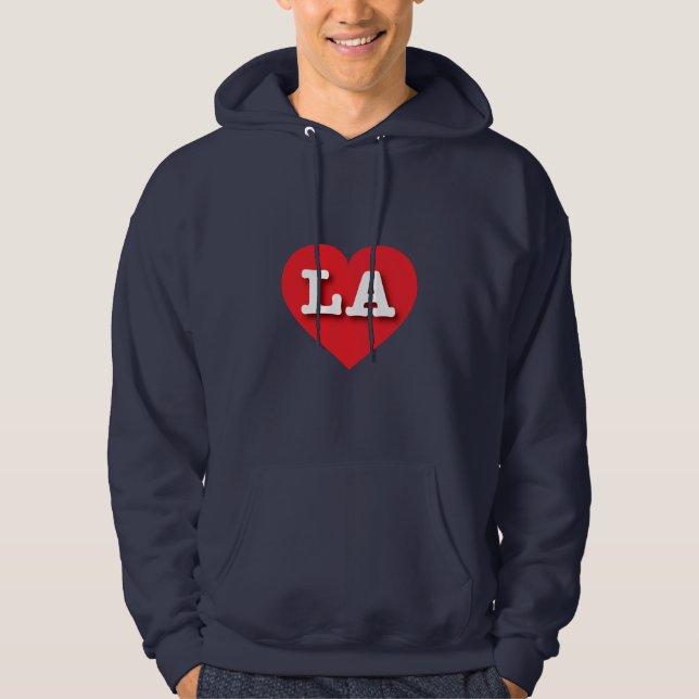 LA Red Heart - I kärlek LA Hoodie (Framsida)