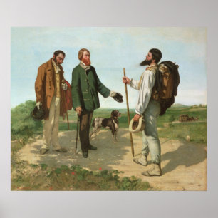 La Rencontre eller Bonjour Monsieur Courbet, 1854 Poster