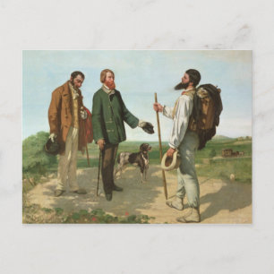 La Rencontre, eller Bonjour Monsieur Courbet, 1854 Vykort