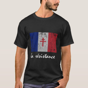 La Resistance the Fransk Flagga Frankrike Paris Ww T Shirt