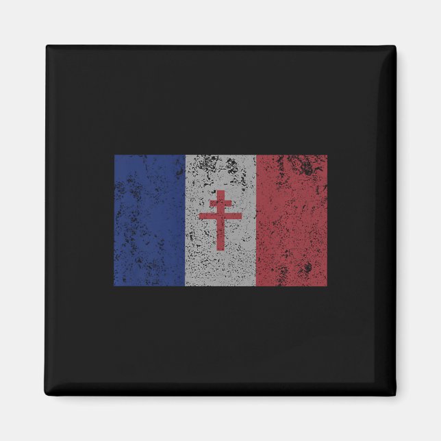 La Resistance the Fransk Flagga Paris Wwii T Magnet (Framsidan)