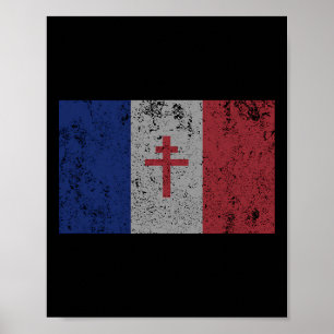 La Resistance the Fransk Flagga Paris Wwii T Poster