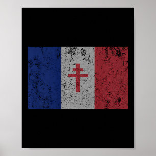 La Resistance the Fransk Flagga Paris Wwii T Poster