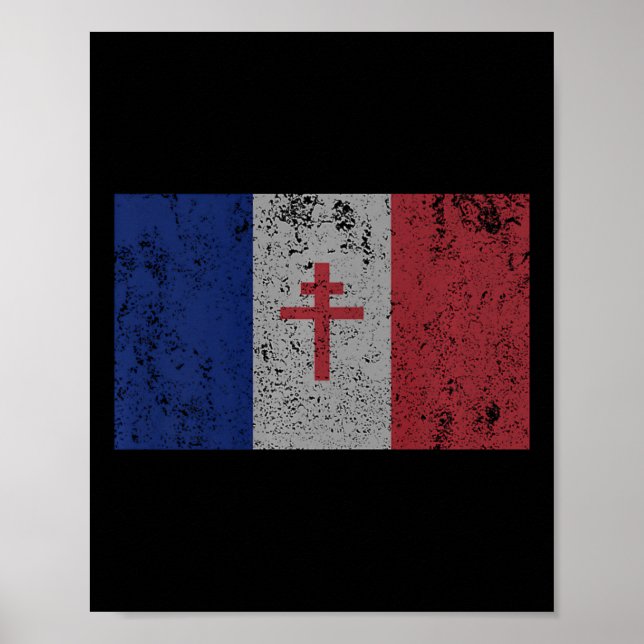 La Resistance the Fransk Flagga Paris Wwii T Poster (Framsidan)