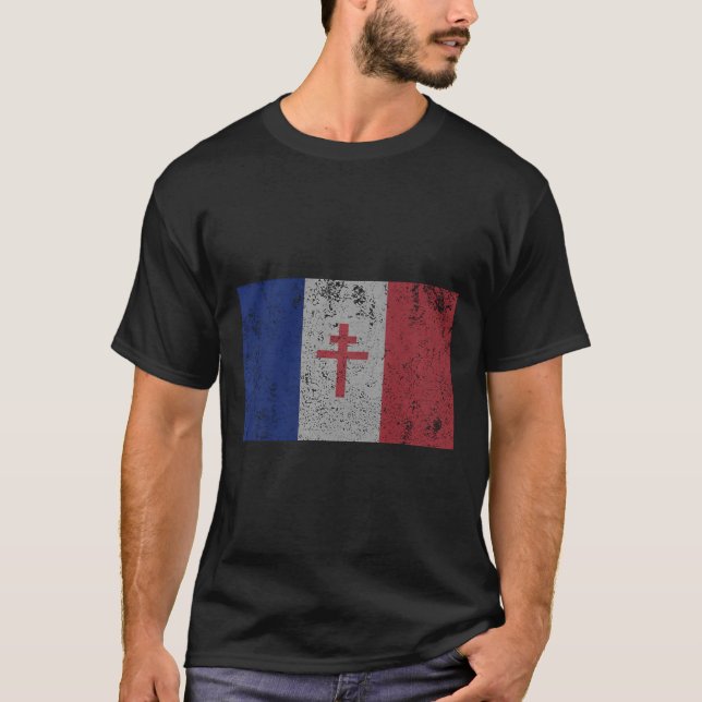 La Resistance the Fransk Flagga Paris Wwii T T Shirt (Framsida)