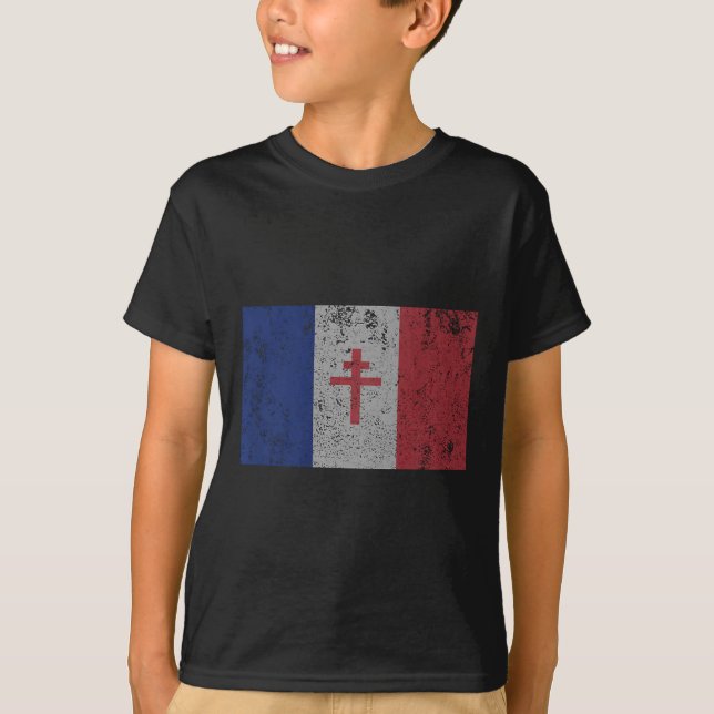 La Resistance the Fransk Flagga Paris Wwii T T Shirt (Framsida)