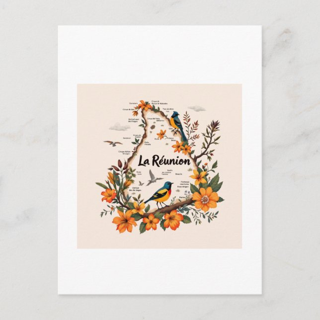 LA REUNION VYKORT (Framsida)