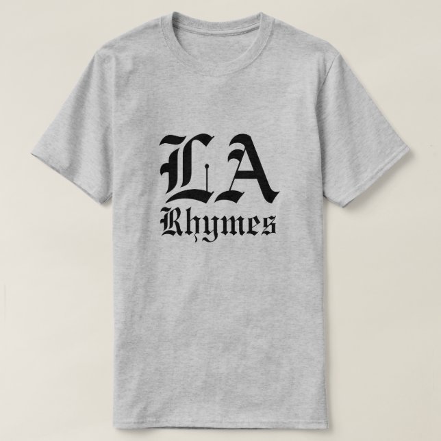 LA Rhymes T-Shirt (Design framsida)