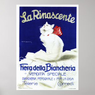 LA RINASCENTE Linen Fair Italiana Department Store Poster
