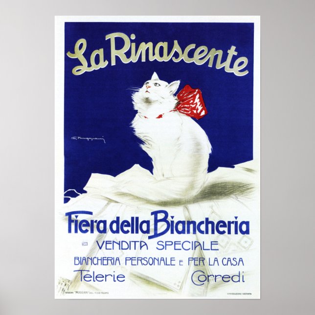 LA RINASCENTE Linen Fair Italiana Department Store Poster (Framsidan)