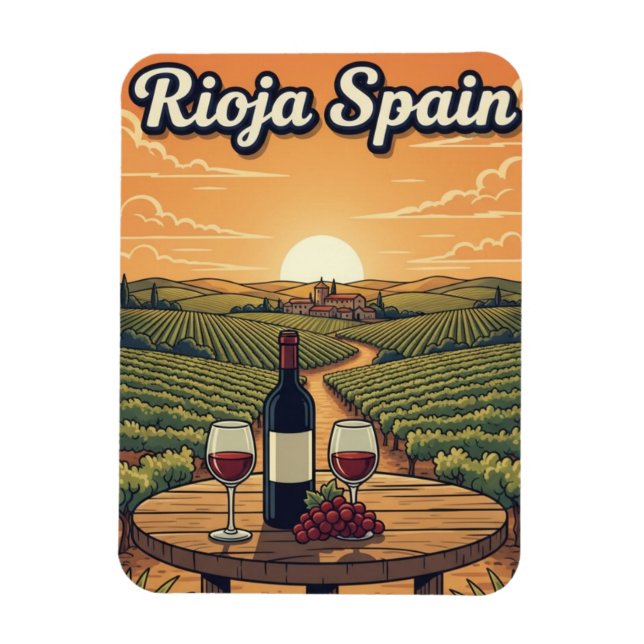La Rioja Spanien Resa Magnet (Vertikal)