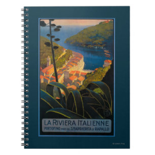 La Riviera Italienne Anteckningsbok Med Spiral
