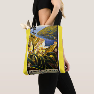 La Riviera Italienne Vintage resor Tote Tygkasse