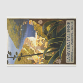 La Riviera Travel Poster Decoupage-papper